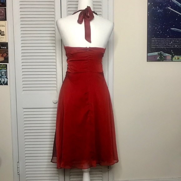Vintage Classic Red Halter Dress - Picture 5 of 6